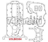 U5LB0384 нижний набор прокладок Perkins