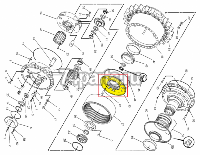 7T-3676 корпус ступица  CATERPILLAR D9N scheme