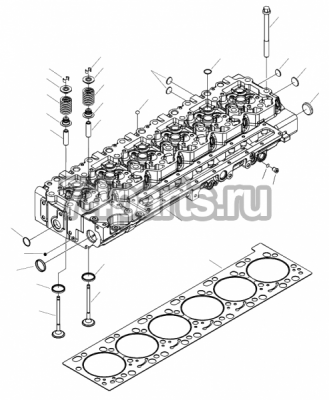 6745-41-4160,  6744-41-4040 клапан впускной двигатель KOMATSU SAA6D114E-3
