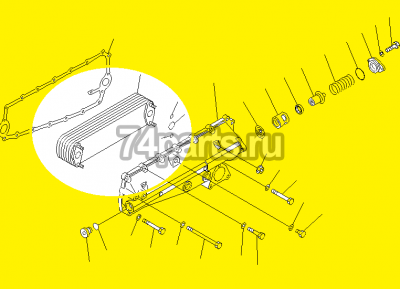 6212-61-2111 охладитель, радиатор масла двигатель KOMATSU SA6D140