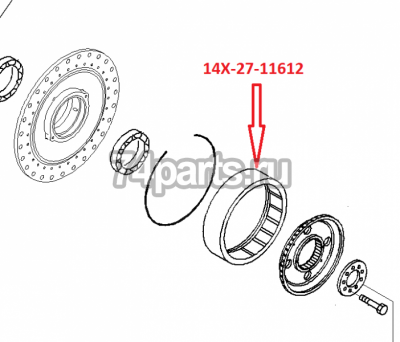 14X-27-11612 шестерня коронная Komatsu D65