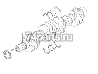 6162-23-8000 набор коренных вкладышей KOMATSU S6D170, SA6D170, SAA6D170
