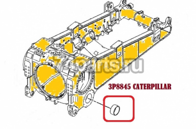 3P-8845 втулка на заднюю ось в раму бульдозер CATERPILLAR