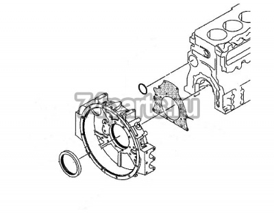 3794433  прокладка кожуха маховика двигатель CATERPILLAR 3066, CAT C6.4
