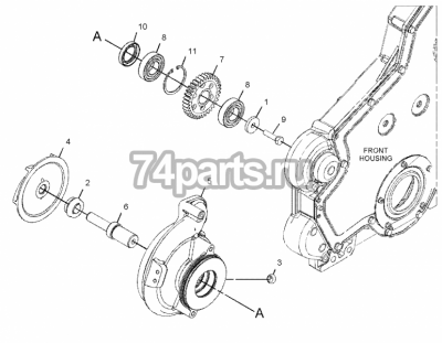 292-1200 шестерня водяного насоса, помпы двигателя CATERPILLAR C13